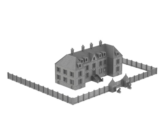 Grand Château Normand avec Enceinte et Portail - 37-NORDV02