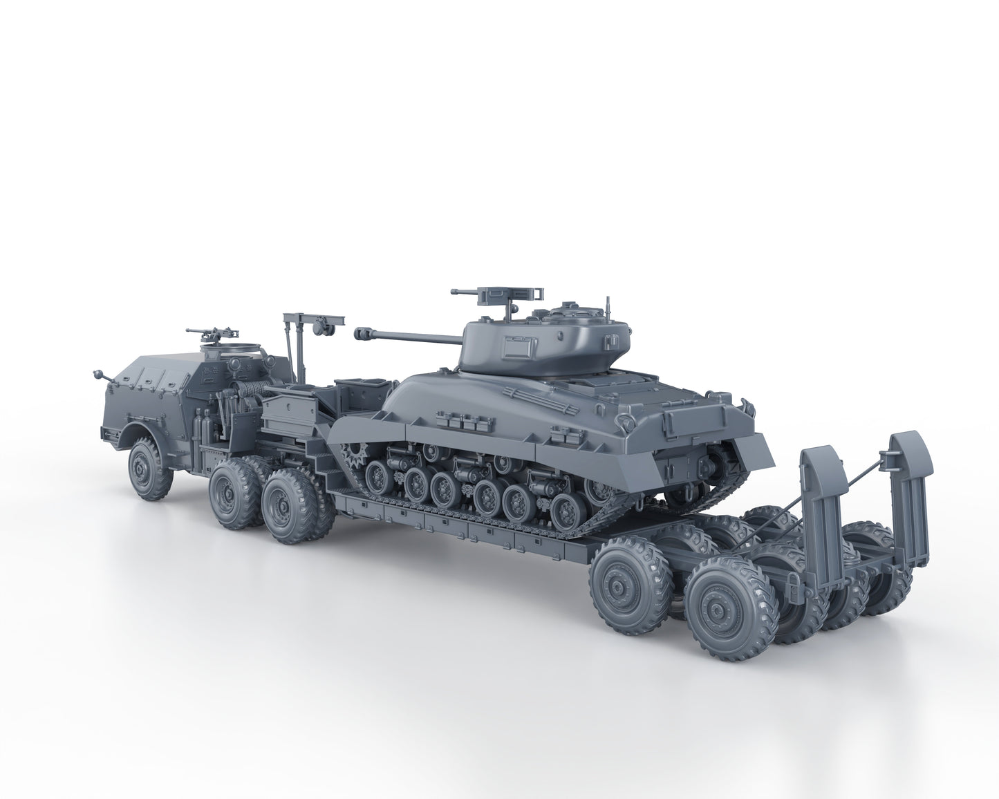 M25 DRAGON WAGON TANK TRANSPORTER with SHERMAN M4A1 HVSS