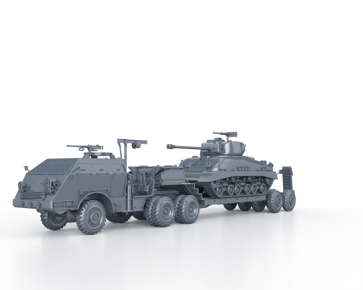 M25 DRAGON WAGON TANK TRANSPORTER with SHERMAN M4A1 HVSS