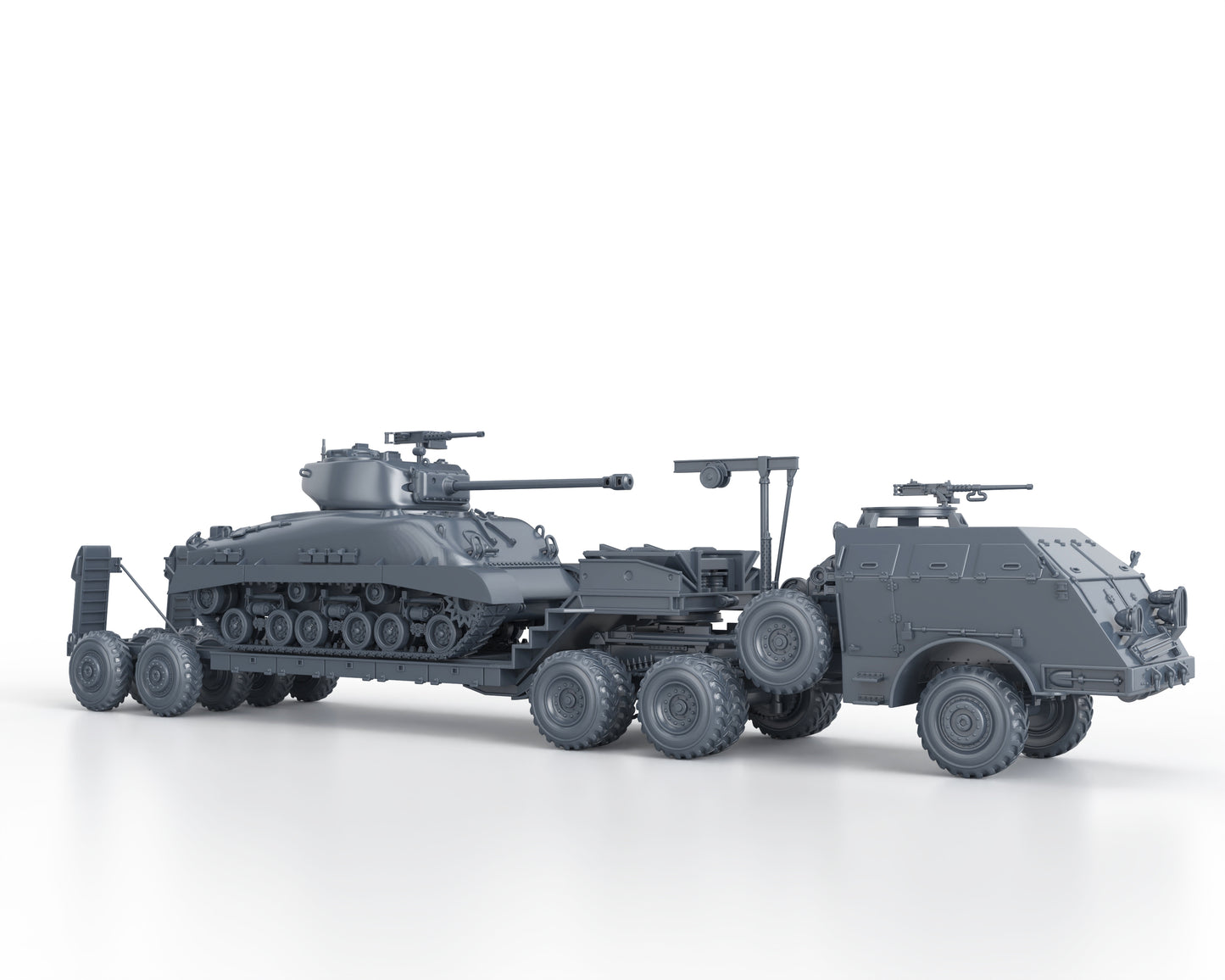 M25 DRAGON WAGON TANK TRANSPORTER with SHERMAN M4A1 HVSS