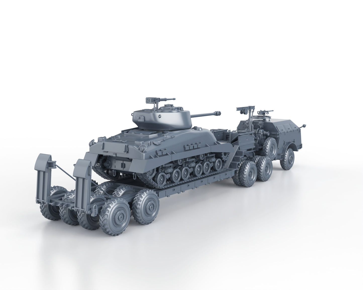 M25 DRAGON WAGON TANK TRANSPORTER with SHERMAN M4A1 HVSS