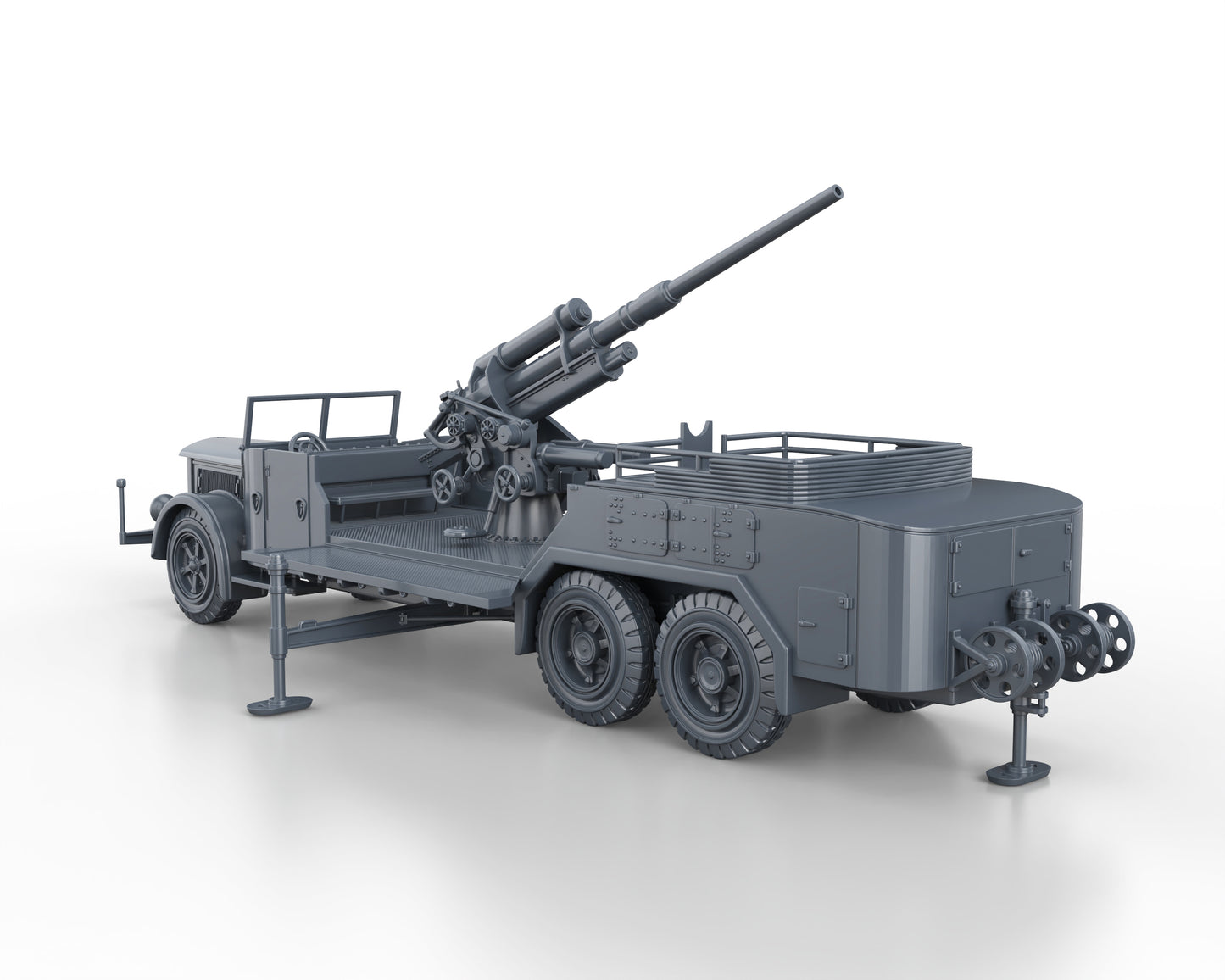 VOMAG 7 OR 660 with 8,8cm Flak (firing)