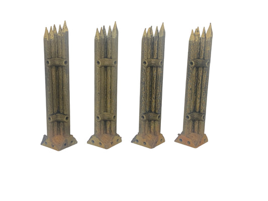Palissade corners (x4) - US Frontier Fort - 27-USAED02