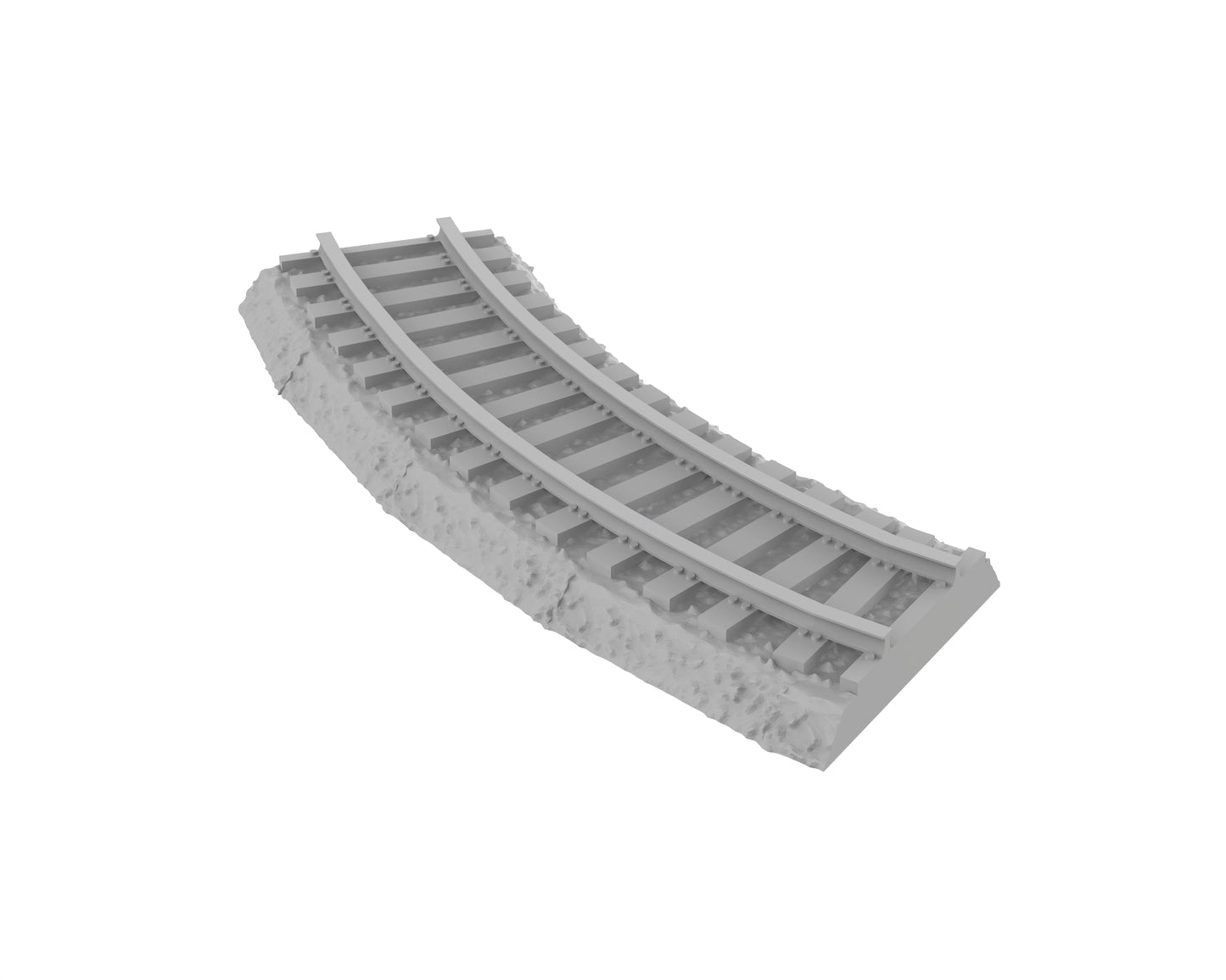 Voie courbe sur ballast - 50-WWIIED03
