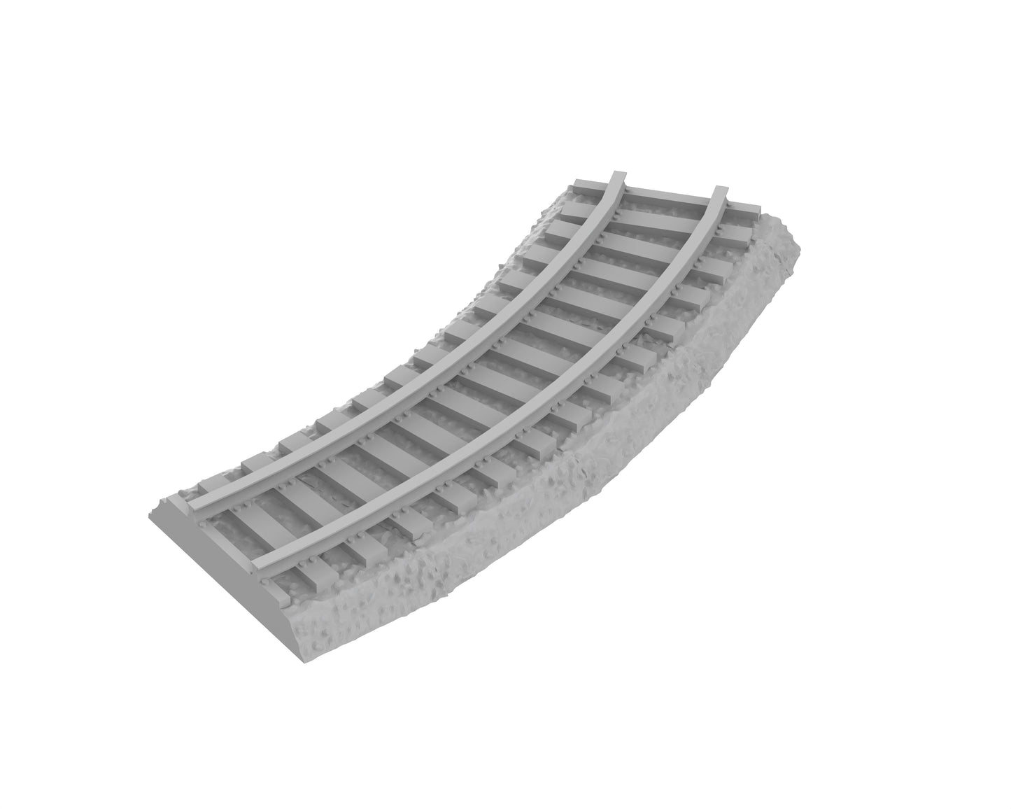 Voie courbe sur ballast - 50-WWIIED03