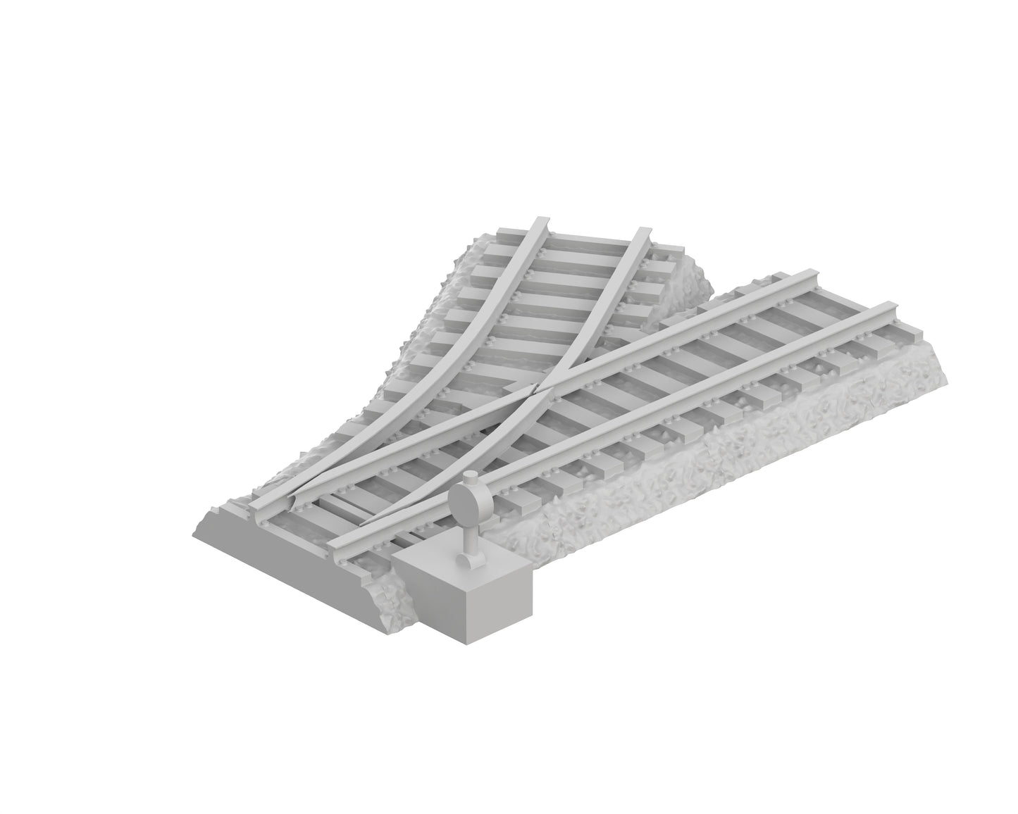 Aiguillage gauche sur ballast - 53-WWIIED03