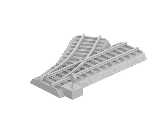 Aiguillage gauche sur ballast - 53-WWIIED03