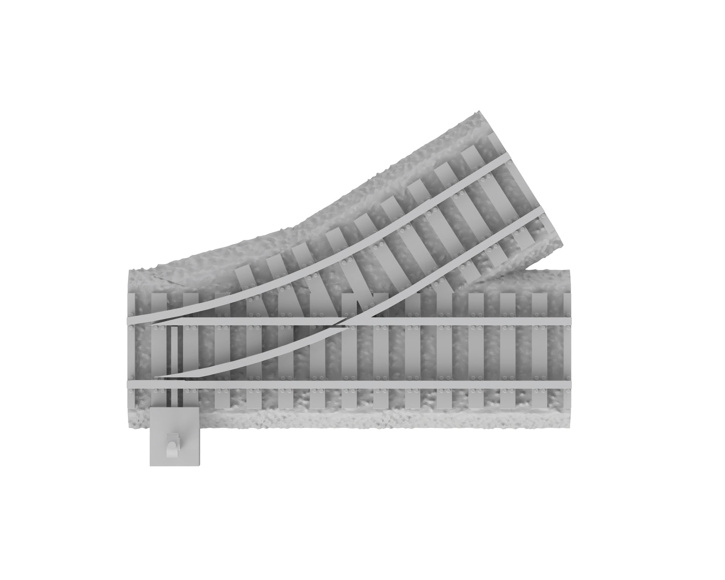 Aiguillage gauche sur ballast - 53-WWIIED03