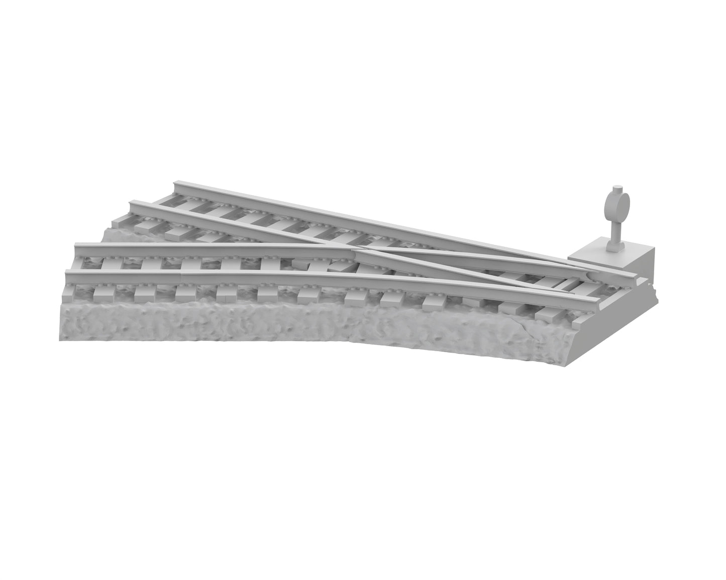 Aiguillage gauche sur ballast - 53-WWIIED03