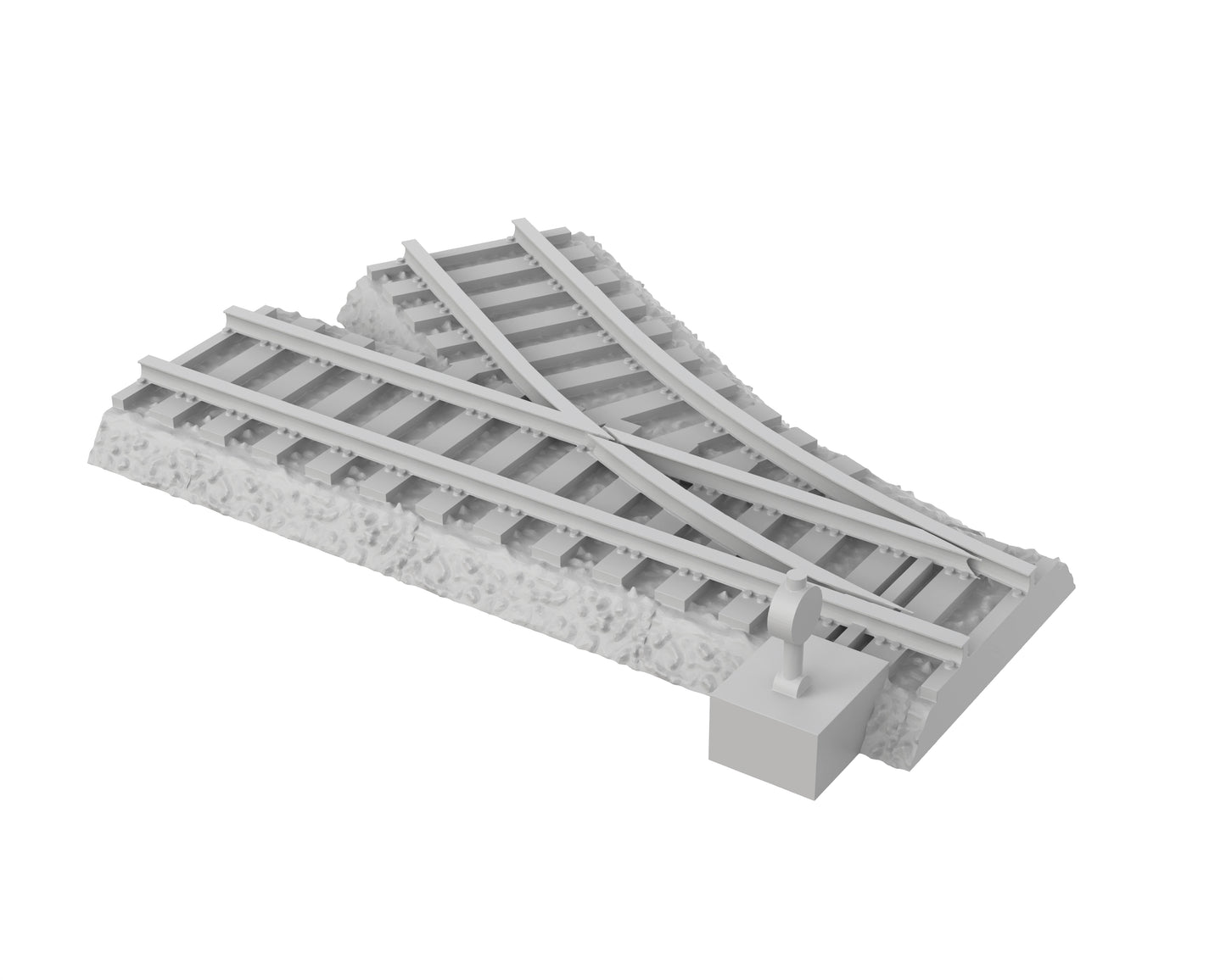 Aiguillage droite sur ballast - 54-WWIIED03