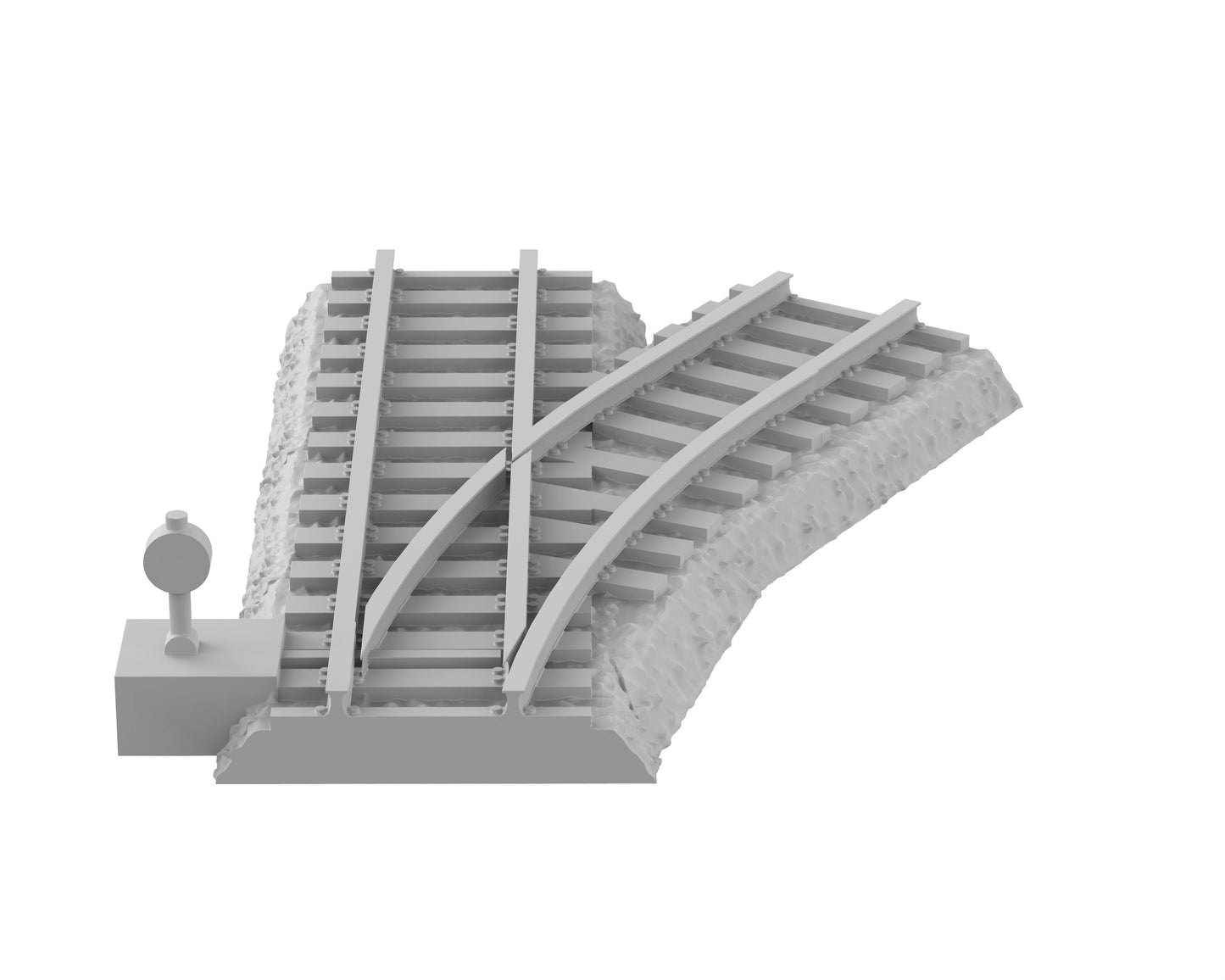 Aiguillage droite sur ballast - 54-WWIIED03
