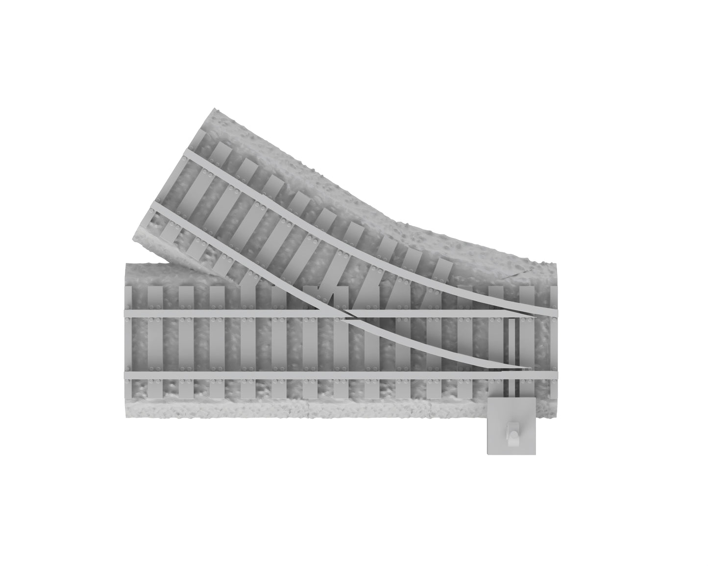 Aiguillage droite sur ballast - 54-WWIIED03