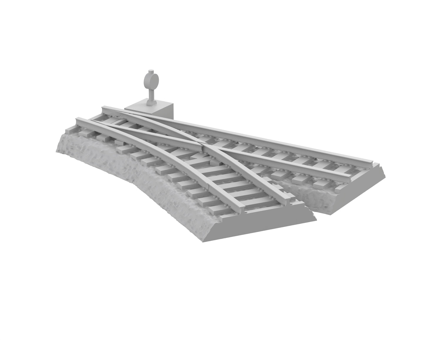 Aiguillage droite sur ballast - 54-WWIIED03