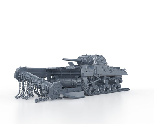 M4A4 SHERMAN CRAB KNOCKED OUT