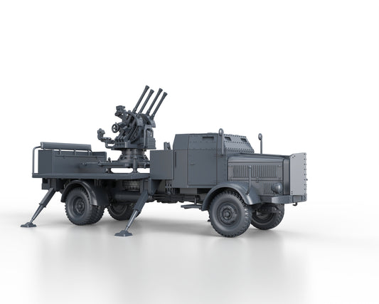 MERCEDES L4500A with FLAKVIERLING 38 2cm (firing)