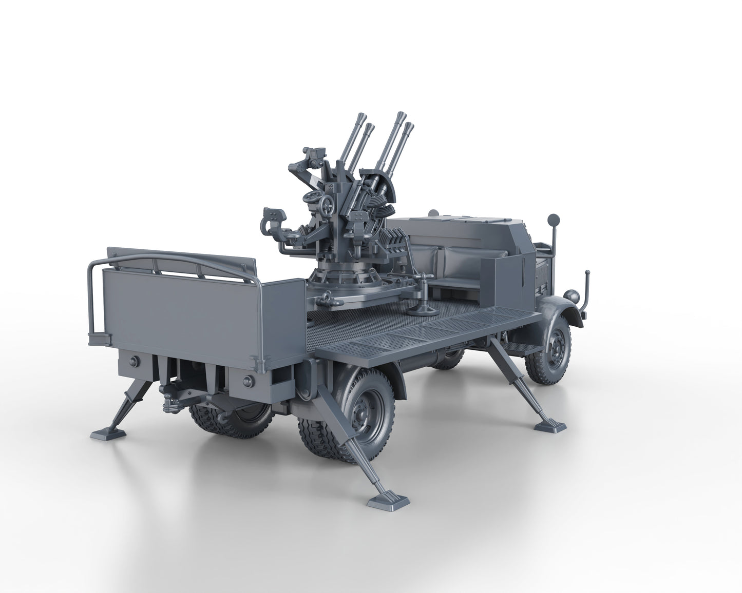 MERCEDES L4500A with FLAKVIERLING 38 2cm (firing)