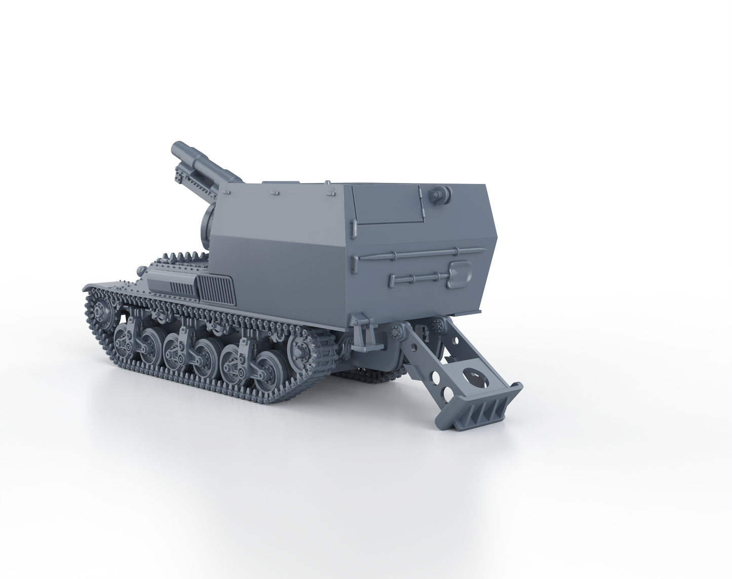 15cm sFH 13 auf Lorraine Schlepper (firing)