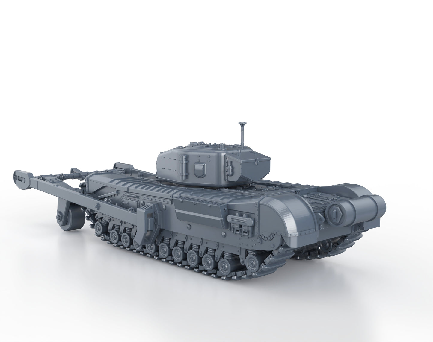 Churchill Mk IV AVRE with Towed Mine Roller