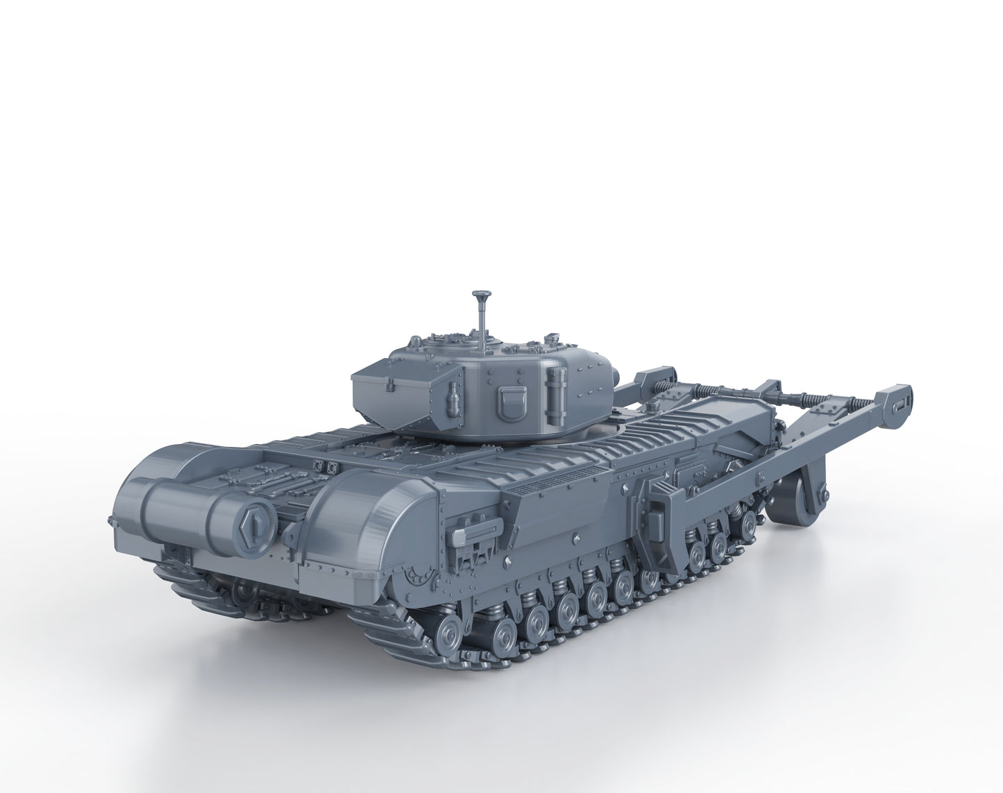Churchill Mk IV AVRE with Towed Mine Roller