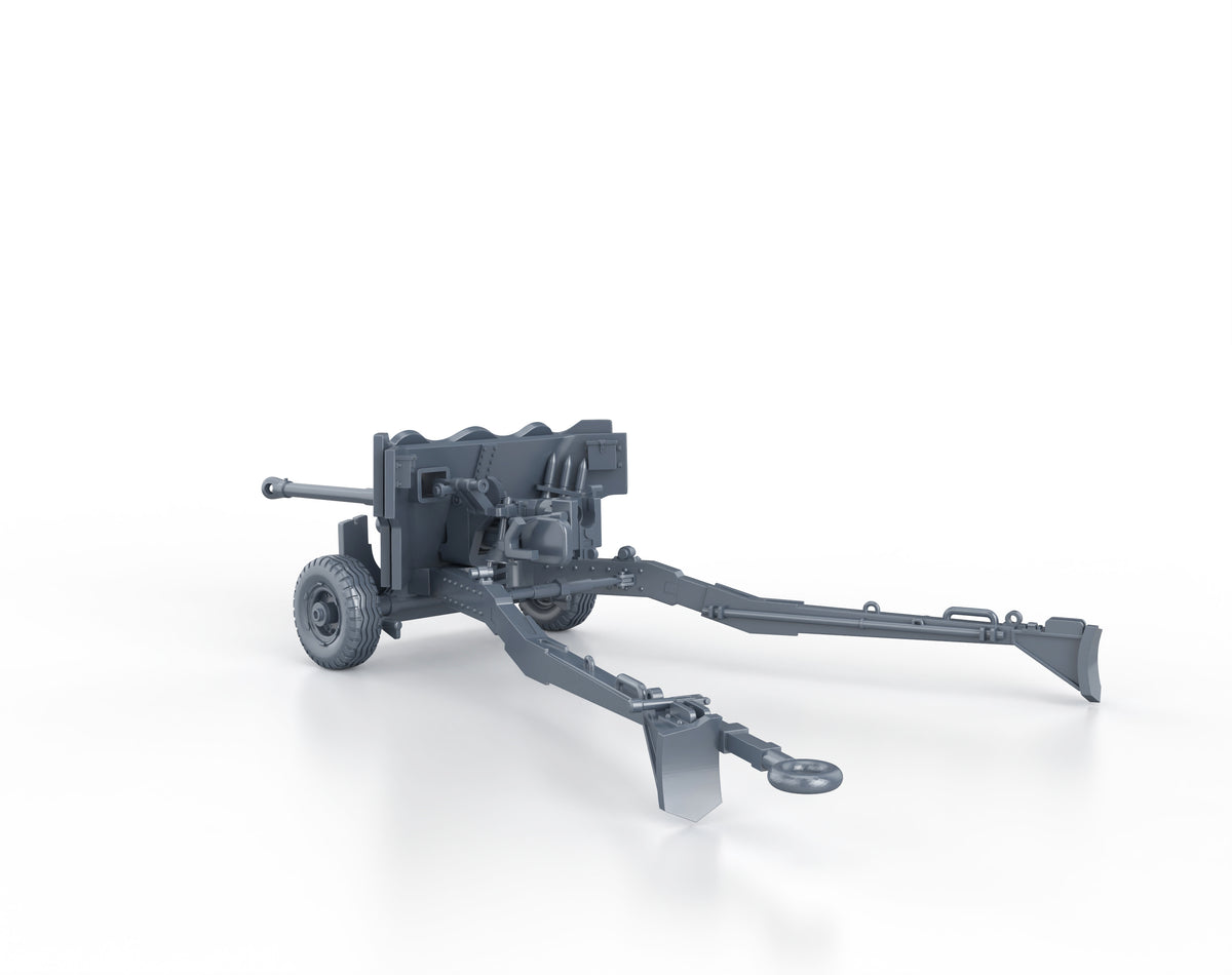 QF 6 Pounder AT (firing)